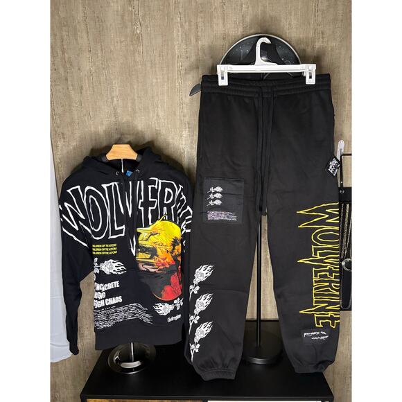 NWT Sz. M - Men's Civil Regime Wolverine Hoodie & Pants - Picture 2 of 13